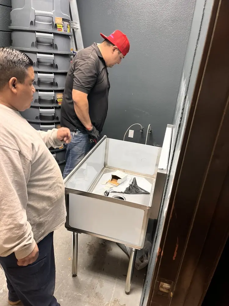 Commercial plumbing and sink installation in Everett
